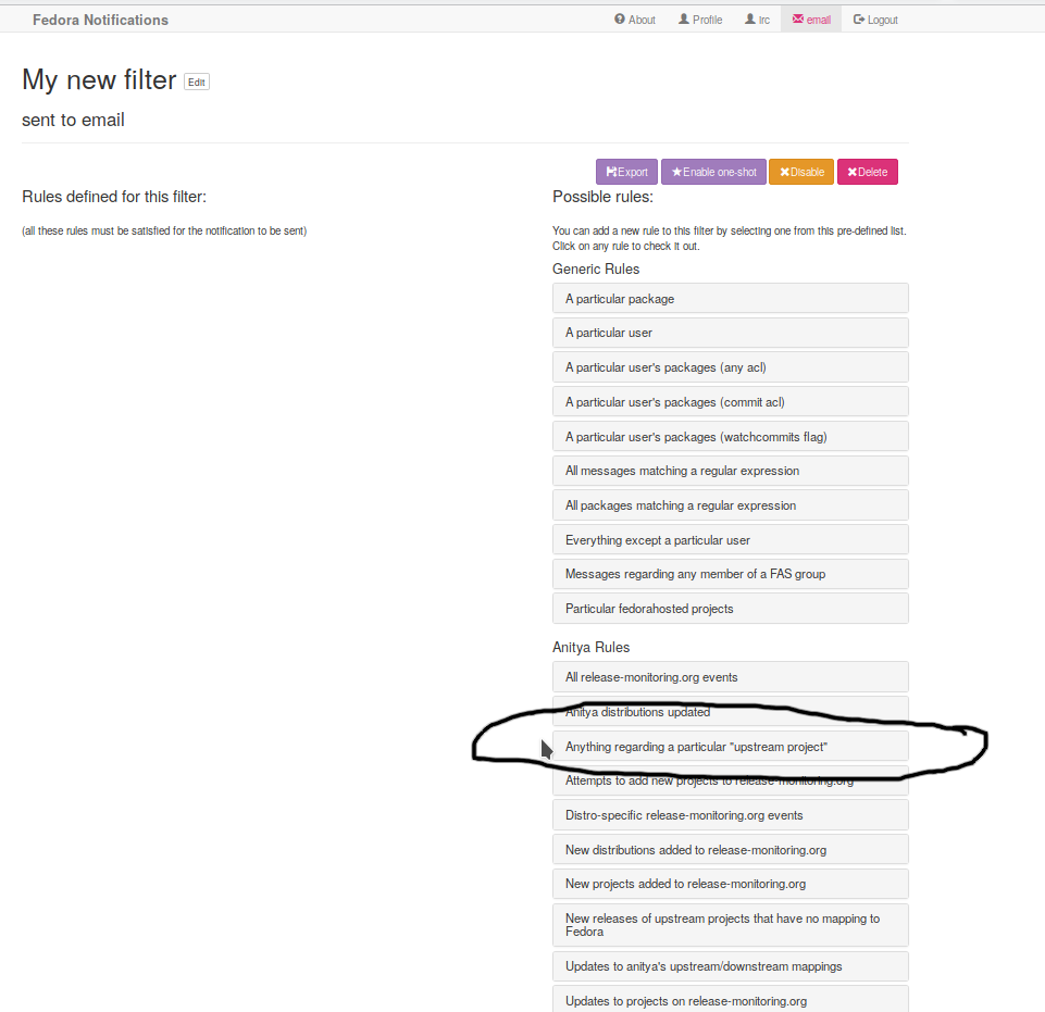 Adding new Anitya rules